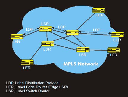 Structure of an MPLS network