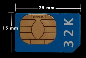 Example of a SIM card in ID000 format, Photo: UMTSLink