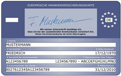 Europäische Krankenversicherungskarte (EHIC)