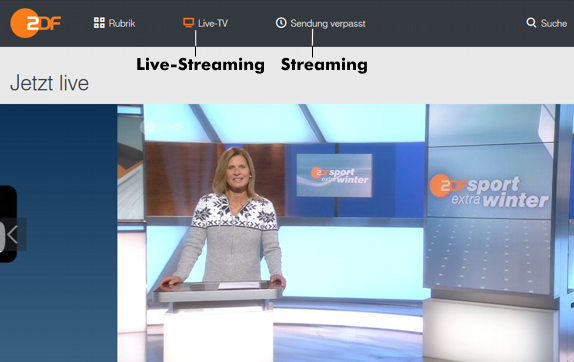 Live-Streaming von ZDF-Sport