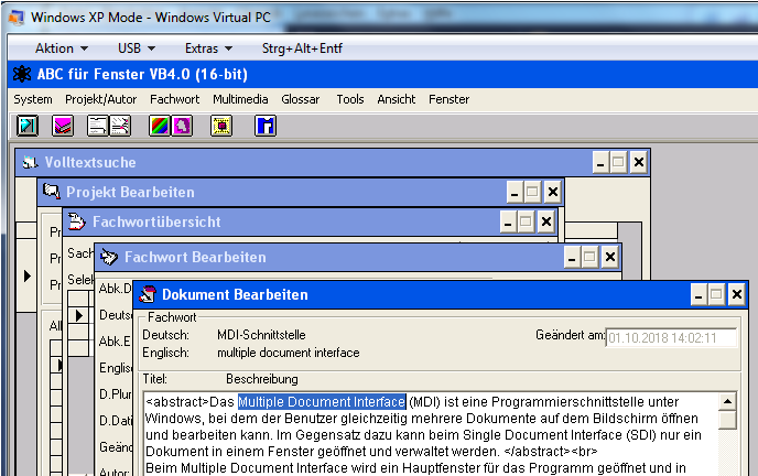 Multiple Document Interface (MDI)