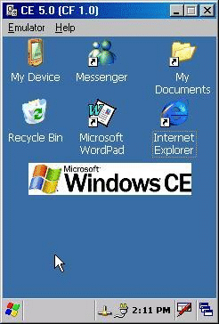 Oberfläche von Windows CE 5.0