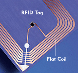 RFID tag with antenna, photo: Tagnew