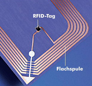 RFID-Tag mit Flachspule, Foto: Tagnew