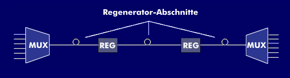 Regeneratorstrecken in einem SDH-Netz