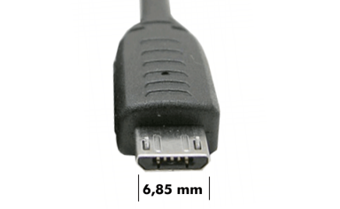 Trapezförmig ausgeprägter Micro-USB-B-Stecker