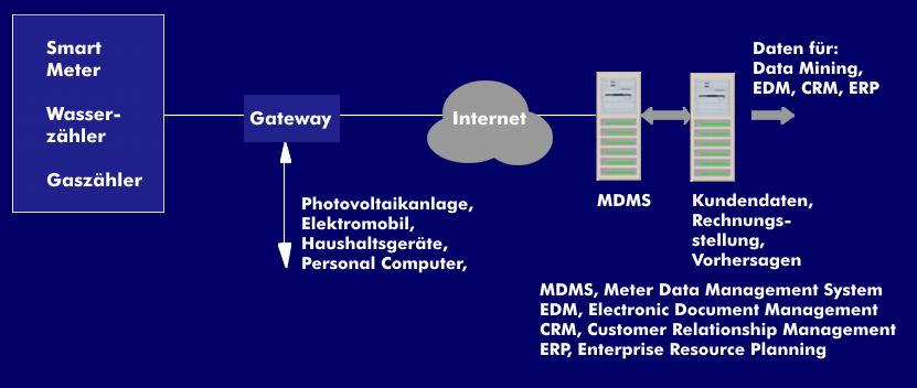Verbrauchszähler am Meter Data Management System (MDMS)
